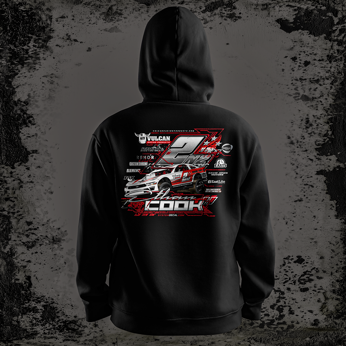 E Cook Hoodie Rear
