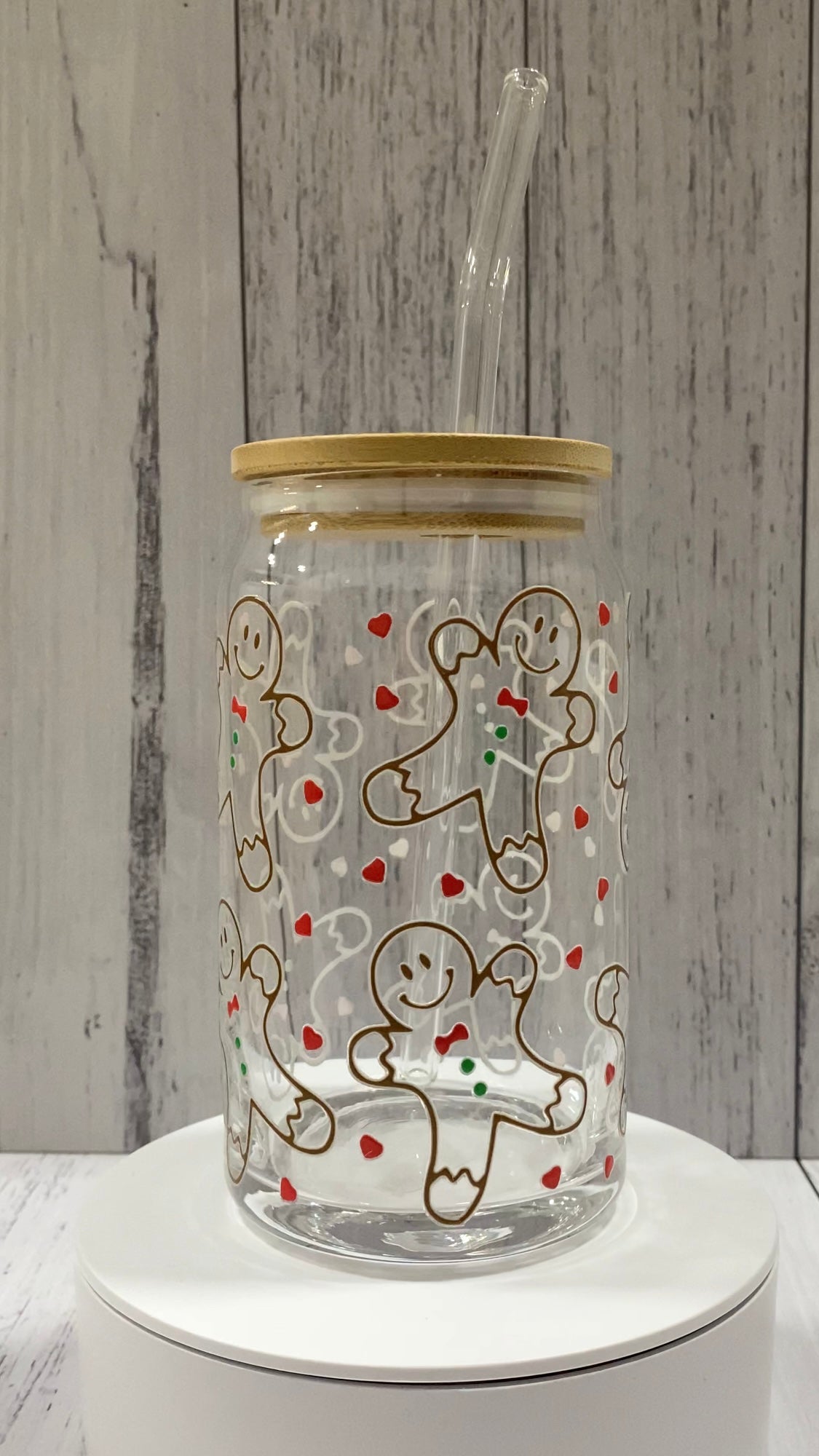 Printed Glass Can with Lid - Creative Printz