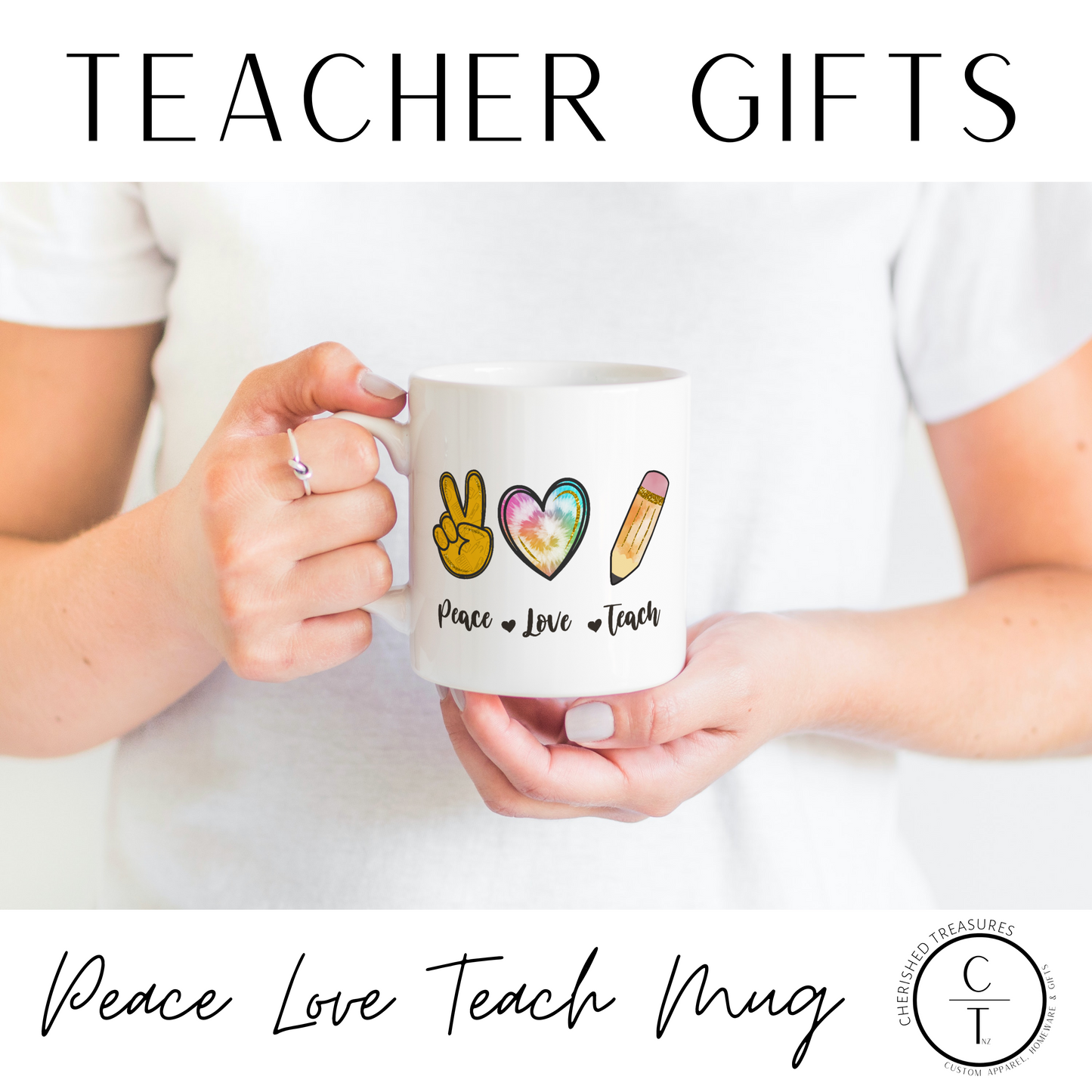 Peace Love Teach mug